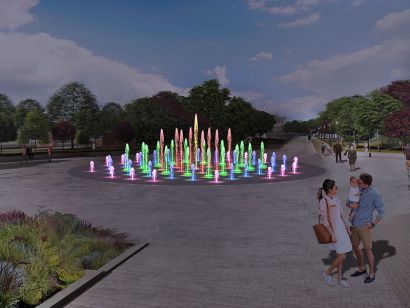 Пешеходный фонтан FC 15000 (с погружными насосами)