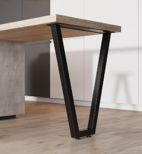 Опора стола V-обр. тонкий верх 820х595, муар RAL 9005