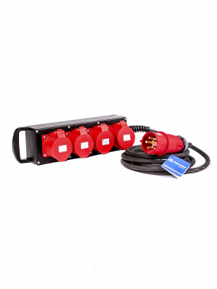 Промышленный удлинитель на колодке КГ 5х4 10м  (4х380В 32А CEE 5P) ТЕН303-163
