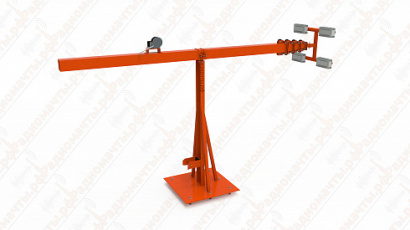 Складывающаяся мачта с лебедкой на опорном основании ГИК от 5 до 16 метров