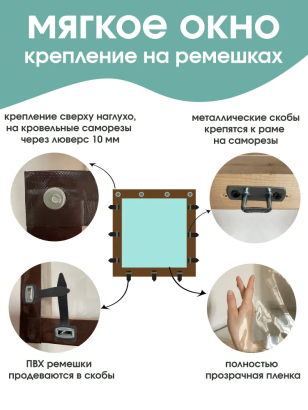 Мягкое окно (на ремешках)