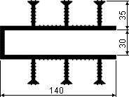 П-образная гидрошпонка DP 140/30-6/35