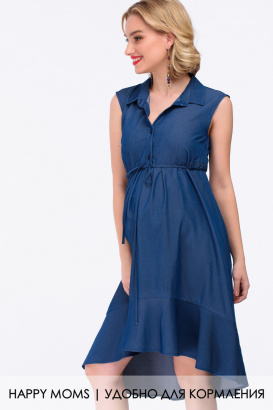 Легкое платье для беременных и кормящих