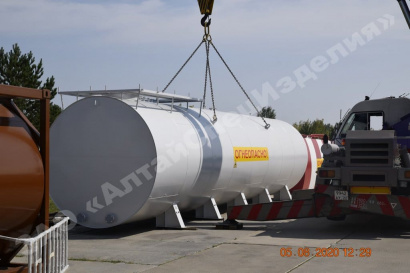 Резервуар горизонтальный  стальной наземный утепленный