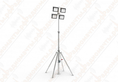 Нержавеющая телескопическая мачта с лебедкой 5.5 метров МТМН-4/15