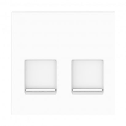 Адаптер CADUCEUS ALING HIDE, двойной для Keystone RJ12/RJ45/USB A-A/HDMI A-A, со шторками (Артикул: 2350)