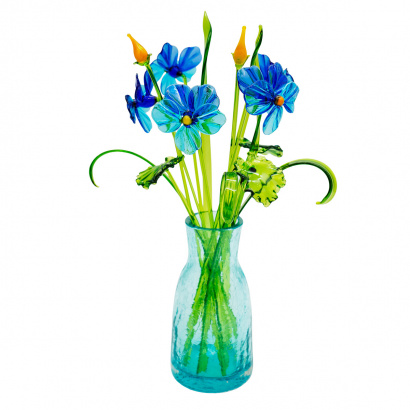 Малая цветочная композиция из стекла в ассортименте