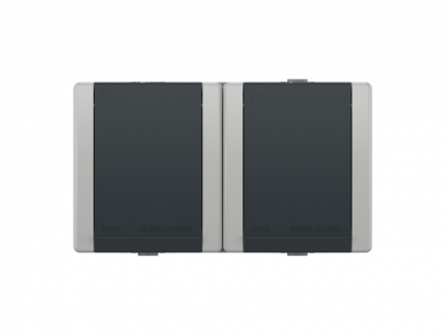 Розетка электрическая двухместная CADUCEUS ALING POWER для открытой проводки, без шторок, с крышкой, 16А, 250В~ (Артикул: 242)