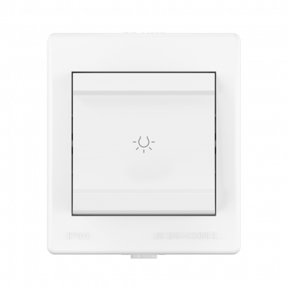 Выключатель одноклавишный CADUCEUS ALING POWER для открытой проводки, с символом Свет, 10АХ, 250В~ (Артикул: 255)