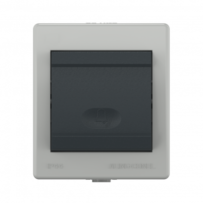 Выключатель одноклавишный CADUCEUS ALING POWER для открытой проводки, с символом Звонок, 10А, 250В~ (Артикул: 256)