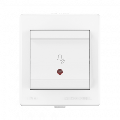 Выключатель одноклавишный CADUCEUS ALING POWER для открытой проводки, с символом Звонок, с индикацией 10А, 250В~ (Артикул: 256I)