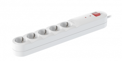 Удлинитель сетевой фильтр CADUCEUS ALING с выключателем, 5х16А, 250В~, 1,5м, с защитой от перенапряжения и помех (Артикул: 44701)