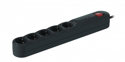 Удлинитель сетевой фильтр CADUCEUS ALING с выключателем, 5х16А, 250В~, 1,5м, с защитой от перенапряжения и помех (Артикул: 44701)