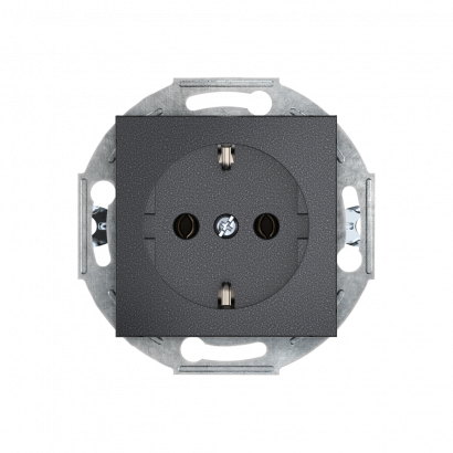 Розетка скрытой установки CADUCEUS ALING PRESTIGE, с заземлением, без шторок, с крышкой, с керамическим основанием, 16А, 250В~, механизм (Артикул: 6003)