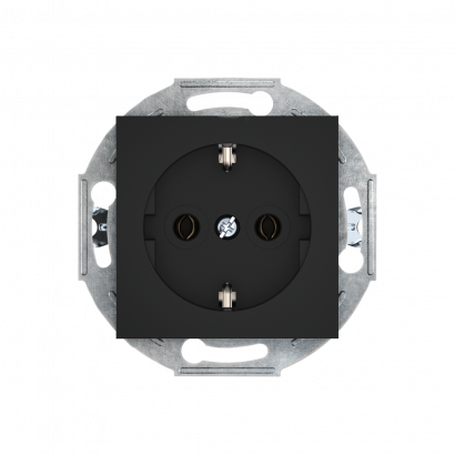 Розетка скрытой установки CADUCEUS ALING PRESTIGE, с заземлением, без шторок, с крышкой, с керамическим основанием, 16А, 250В~, механизм (Артикул: 6003)