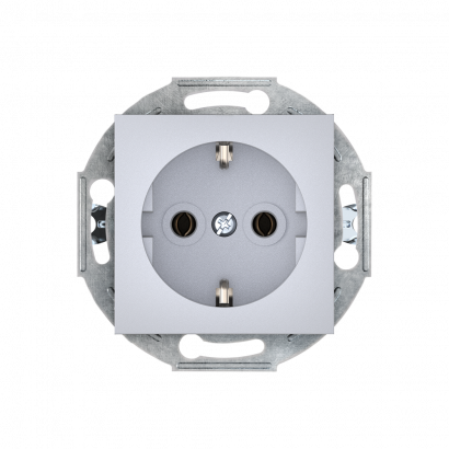 Розетка скрытой установки CADUCEUS ALING PRESTIGE, с заземлением, без шторок, с крышкой, с керамическим основанием, 16А, 250В~, механизм (Артикул: 6003)