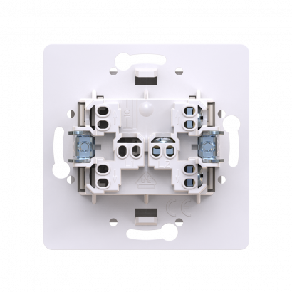 Выключатель скрытой установки CADUCEUS ALING PRESTIGE двухклавишный, проходной, 10АХ, 250В~, механизм (Артикул: 60072)