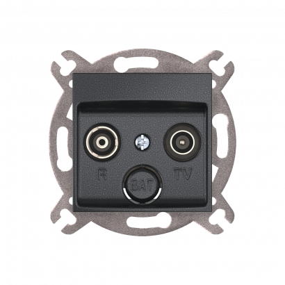 Розетка скрытой установки CADUCEUS ALING PRESTIGE антенная TV/FM/SAT, оконечная, механизм (Артикул: 6012S)