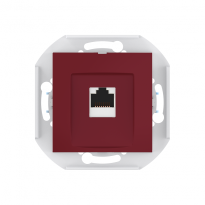 Розетка скрытой установки CADUCEUS ALING PRESTIGE компьютерная с модулем Keystone RJ45 8P8C, cat.6, FTP, механизм (FTP - экранированный) (Артикул: 60150S)