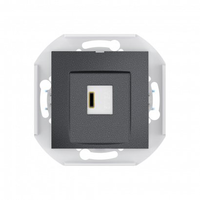 Розетка скрытой установки CADUCEUS ALING PRESTIGE USB, тип С, для зарядки, 1-го устройства, 3А, 5В=, 250В~, механизм (Артикул: 60166)