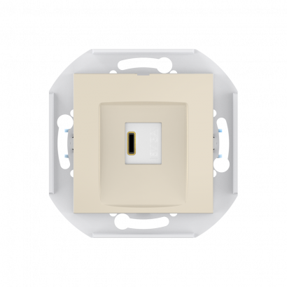 Розетка скрытой установки CADUCEUS ALING PRESTIGE USB, тип С, для зарядки, 1-го устройства, 3А, 5В=, 250В~, механизм (Артикул: 60166)