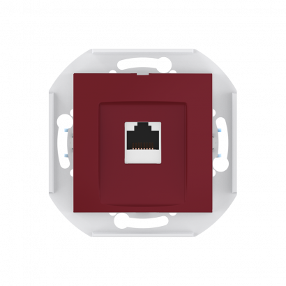 Розетка скрытой установки CADUCEUS ALING PRESTIGE компьютерная с модулем Keystone RJ45 8P8C, cat.6A, UTP, механизм (UTP - неэкранированный) (Артикул: 6016)