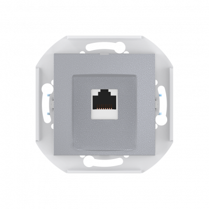 Розетка скрытой установки CADUCEUS ALING PRESTIGE компьютерная с модулем Keystone RJ45 8P8C, cat.6A, UTP, механизм (UTP - неэкранированный) (Артикул: 6016)