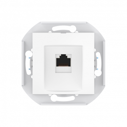 Розетка скрытой установки CADUCEUS ALING PRESTIGE компьютерная с модулем Keystone RJ45 8P8C, cat.6A, S/FTP, механизм (S/FTP - экранированный) (Артикул: 6016S)