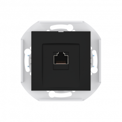 Розетка скрытой установки CADUCEUS ALING PRESTIGE компьютерная с модулем Keystone RJ45 8P8C, cat.6A, S/FTP, механизм (S/FTP - экранированный) (Артикул: 6016S)