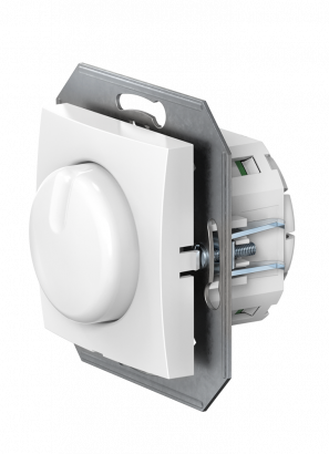 Диммер скрытой установки CADUCEUS ALING PRESTIGE поворотно-нажимной, проходной, 40-400ВА, 230В, 50Гц, механизм (Артикул: 6017)