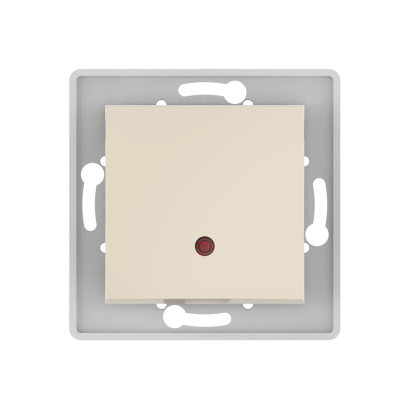 Выключатель скрытой установки CADUCEUS ALING PRESTIGE одноклавишный, с индикацией, 10АХ, 250В~, механизм (Артикул: 6025)