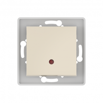 Выключатель скрытой установки CADUCEUS ALING PRESTIGE двухклавишный, с индикацией, 10АХ, 250В~, механизм (Артикул: 6026)