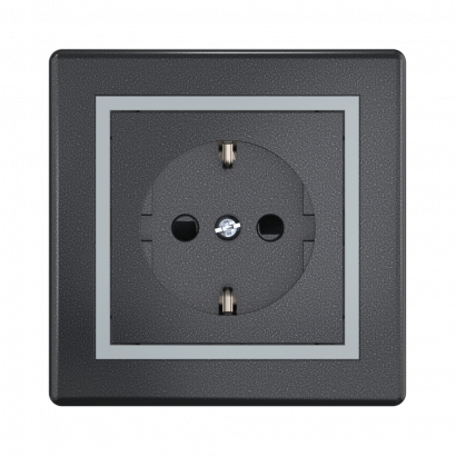 Розетка скрытой установки CADUCEUS ALING PRESTIGE, с заземлением, со шторками, с керамическим основанием, 16А, 250В~ (Артикул: 601)