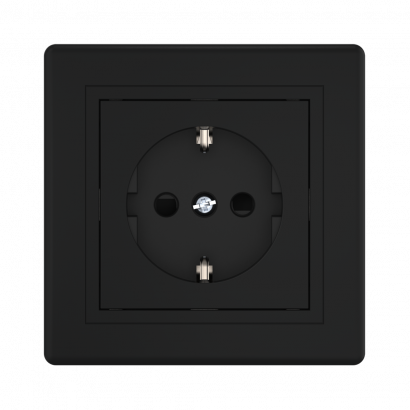 Розетка скрытой установки CADUCEUS ALING PRESTIGE, с заземлением, со шторками, с керамическим основанием, 16А, 250В~ (Артикул: 601)