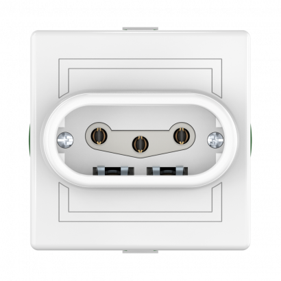 Розетка скрытой установки CADUCEUS ALING PRESTIGE, трёхполюсная, с керамическим основанием, 16А, 440В~ (Артикул: 602)