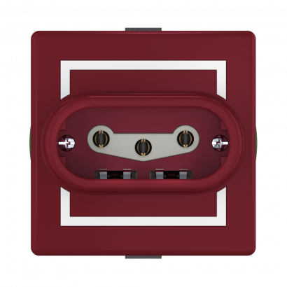 Розетка скрытой установки CADUCEUS ALING PRESTIGE, трёхполюсная, с керамическим основанием, 16А, 440В~ (Артикул: 602)