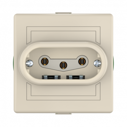 Розетка скрытой установки CADUCEUS ALING PRESTIGE, трёхполюсная, с керамическим основанием, 16А, 440В~ (Артикул: 602)