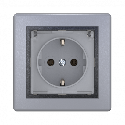 Розетка скрытой установки CADUCEUS ALING PRESTIGE, с заземлением, без шторок, с крышкой, с керамическим основанием, 16А, 250В~ (Артикул: 603)