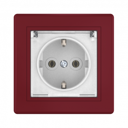 Розетка скрытой установки CADUCEUS ALING PRESTIGE, с заземлением, без шторок, с крышкой, с керамическим основанием, 16А, 250В~ (Артикул: 603)