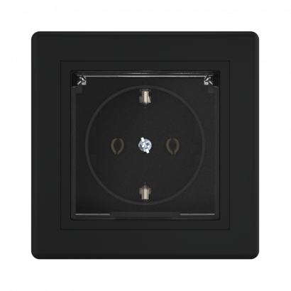 Розетка скрытой установки CADUCEUS ALING PRESTIGE, с заземлением, без шторок, с крышкой, с керамическим основанием, 16А, 250В~ (Артикул: 603)