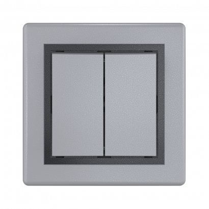 Выключатель скрытой установки CADUCEUS ALING PRESTIGE двухклавишный, 10АХ, 250В~ (Артикул: 606)