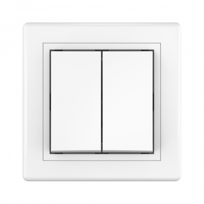 Выключатель скрытой установки CADUCEUS ALING PRESTIGE двухклавишный, 10АХ, 250В~ (Артикул: 606)