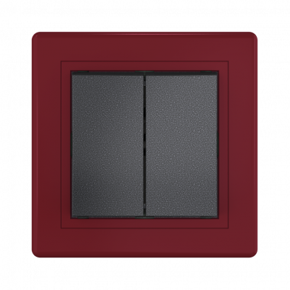 Выключатель скрытой установки CADUCEUS ALING PRESTIGE двухклавишный, 10АХ, 250В~ (Артикул: 606)