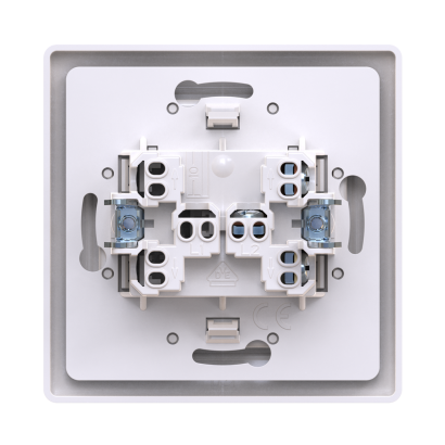 Выключатель скрытой установки CADUCEUS ALING PRESTIGE двухклавишный, проходной, 10АХ, 250В~ (Артикул: 6072)