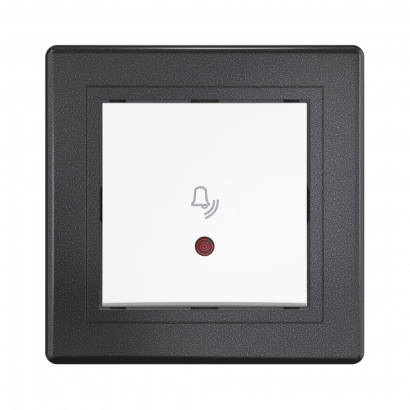 Выключатель скрытой установки CADUCEUS ALING PRESTIGE кнопочный, с символом Звонок, с индикацией, 10А, 250В~ (Артикул: 610I)