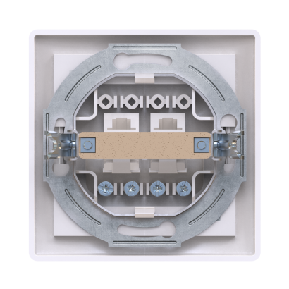 Розетка скрытой установки CADUCEUS ALING PRESTIGE, 2хRJ12 6P2C, двойная, телефонная (Артикул: 611)