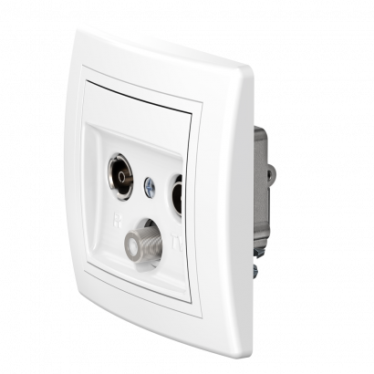 Розетка скрытой установки CADUCEUS ALING PRESTIGE антенная TV/FM/SAT, оконечная (Артикул: 612S)