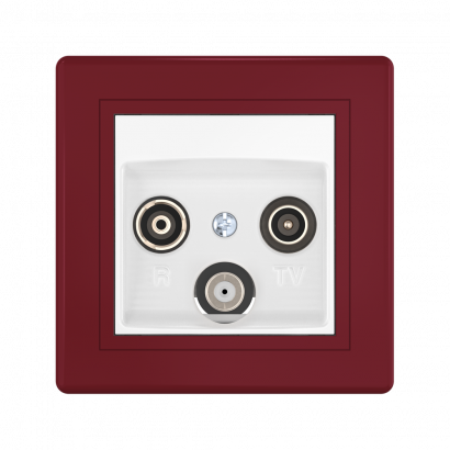 Розетка скрытой установки CADUCEUS ALING PRESTIGE антенная TV/FM/SAT, оконечная (Артикул: 612S)