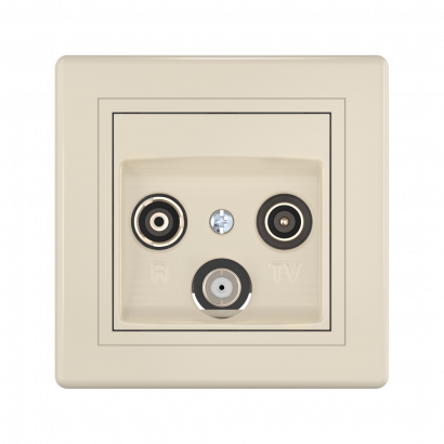 Розетка скрытой установки CADUCEUS ALING PRESTIGE антенная TV/FM/SAT, оконечная (Артикул: 612S)