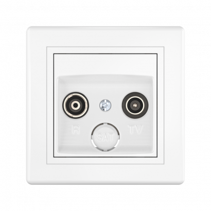 Розетка скрытой установки CADUCEUS ALING PRESTIGE с модулями Keystone 2хRJ12 6P4C, двойная, телефонная (Артикул: 613)